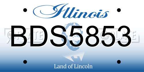 BDS5853 Illinois License Plate