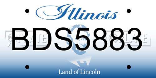 BDS5883 Illinois License Plate