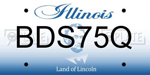 BDS75Q Illinois License Plate