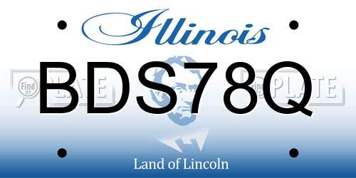 BDS78Q Illinois License Plate
