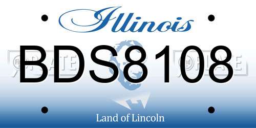 BDS8108 Illinois License Plate