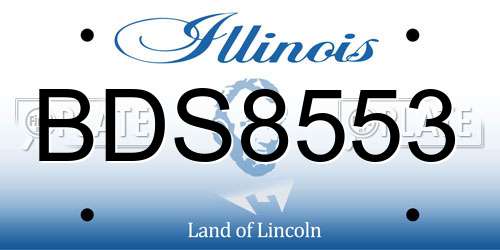 BDS8553 Illinois License Plate