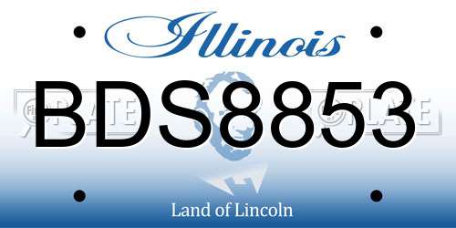 BDS8853 Illinois License Plate