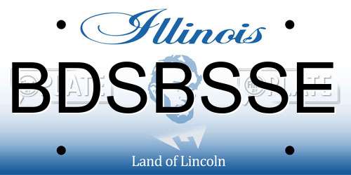 BDSBSSE Illinois License Plate