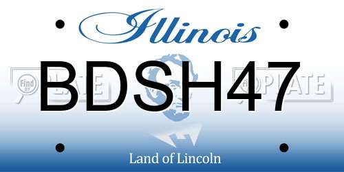 BDSH47 Illinois License Plate