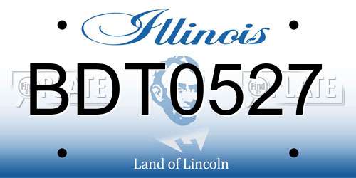 BDT0527 Illinois License Plate