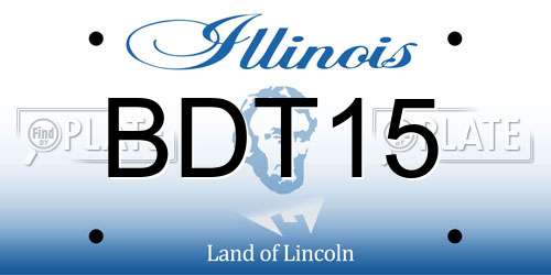 BDT15 Illinois License Plate