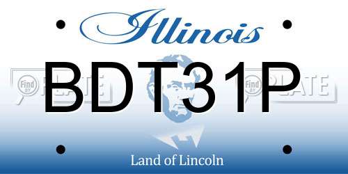 BDT31P Illinois License Plate