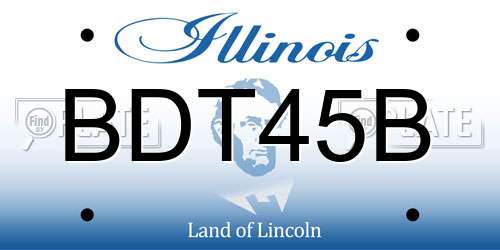 BDT45B Illinois License Plate