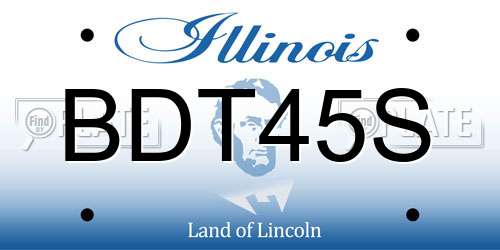 BDT45S Illinois License Plate
