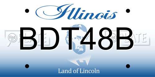 BDT48B Illinois License Plate
