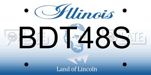 BDT48S Illinois License Plate
