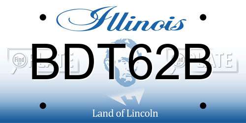 BDT62B Illinois License Plate