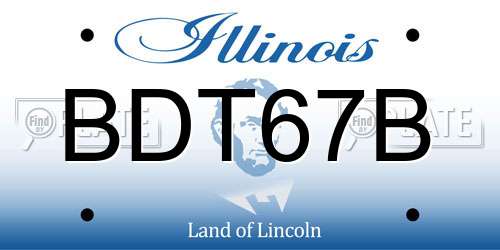 BDT67B Illinois License Plate
