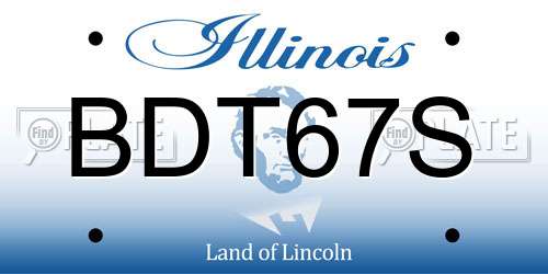 BDT67S Illinois License Plate