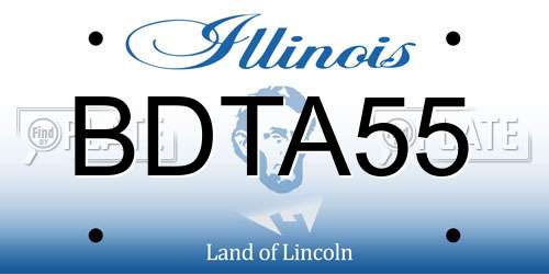 BDTA55 Illinois License Plate