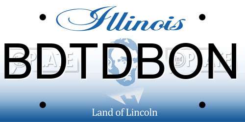 BDTDBON Illinois License Plate