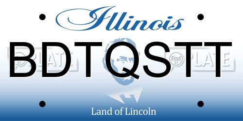 BDTQSTT Illinois License Plate