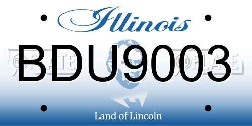 BDU9003 Illinois License Plate