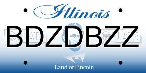 BDZDBZZ Illinois License Plate