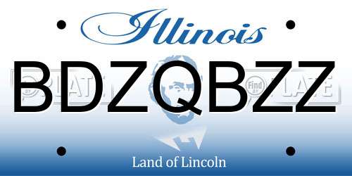 BDZQBZZ Illinois License Plate