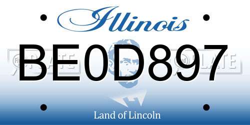 BE0D897 Illinois License Plate