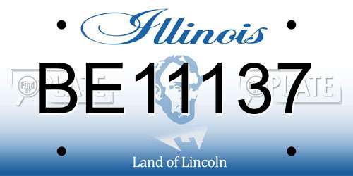BE11137 Illinois License Plate