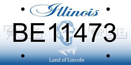 BE11473 Illinois License Plate