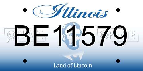 BE11579 Illinois License Plate