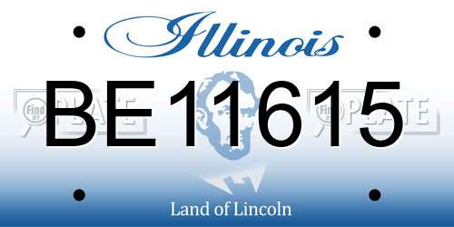 BE11615 Illinois License Plate