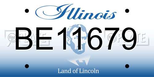 BE11679 Illinois License Plate