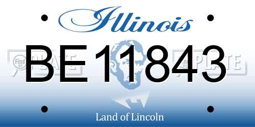 BE11843 Illinois License Plate