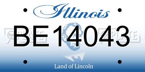 BE14043 Illinois License Plate