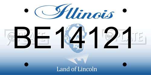 BE14121 Illinois License Plate