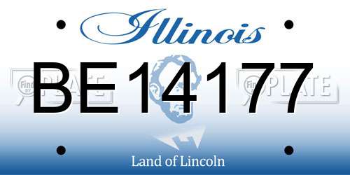 BE14177 Illinois License Plate