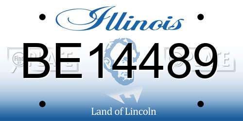 BE14489 Illinois License Plate