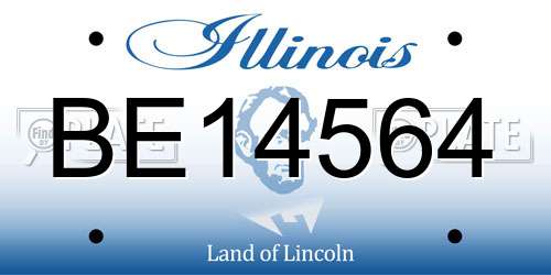BE14564 Illinois License Plate
