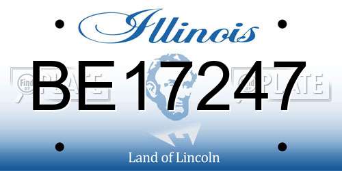 BE17247 Illinois License Plate