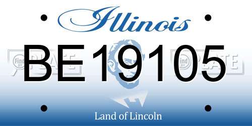 BE19105 Illinois License Plate