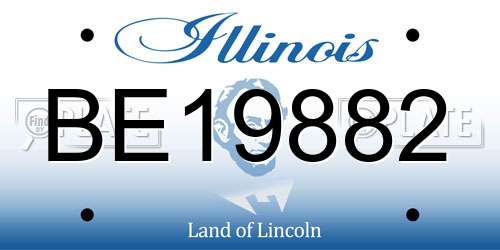BE19882 Illinois License Plate