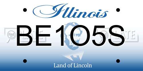 BE1O5S Illinois License Plate