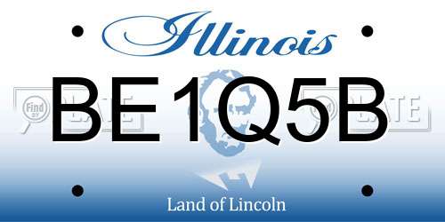 BE1Q5B Illinois License Plate