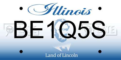 BE1Q5S Illinois License Plate
