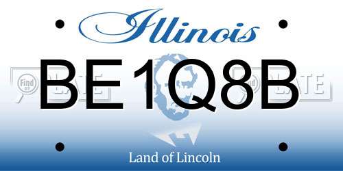 BE1Q8B Illinois License Plate