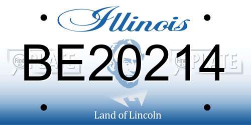 BE20214 Illinois License Plate