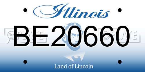 BE20660 Illinois License Plate