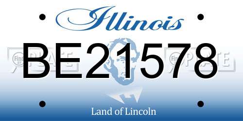 BE21578 Illinois License Plate