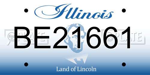 BE21661 Illinois License Plate
