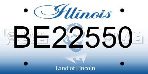 BE22550 Illinois License Plate
