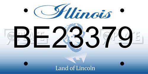 BE23379 Illinois License Plate